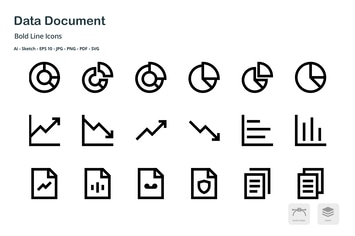 Data Document Mini Bold Line Vector Icons