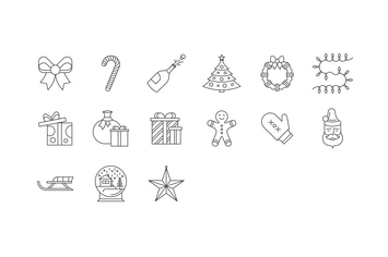 15 Christmas Line Icons