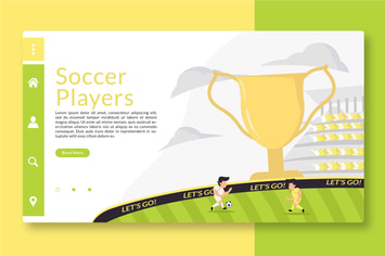 Soccer Players - Web Header & Landing Page
