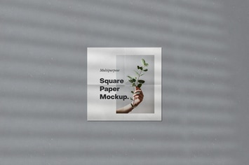 Multipurpose Square Paper Mockup