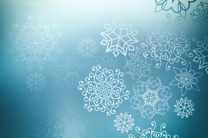 Blue winter background with snowflakes