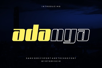 Adanya - Sans Serif Sport And Techno Font