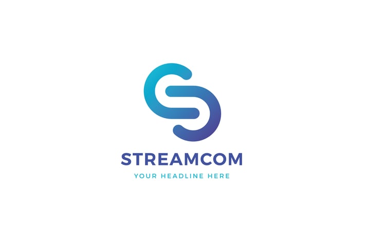 StreamCom S C Letter Logo Template