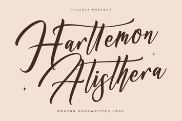 Harttemon Alisthera Modern Handwritten Font