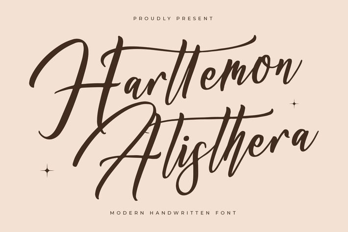 Harttemon Alisthera Modern Handwritten Font