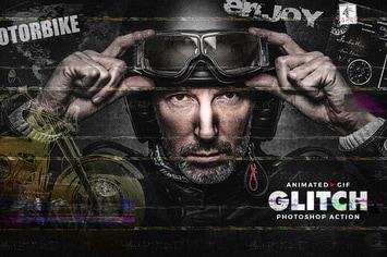 Animated Glitch Photoshop Action