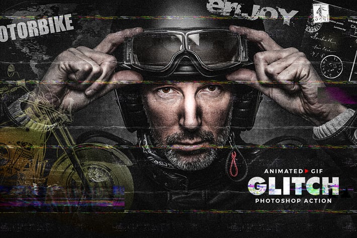 Animated Glitch Photoshop Action