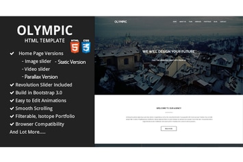 Olympic One Page Parallax Template
