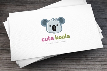 Cute Koala Logo Template