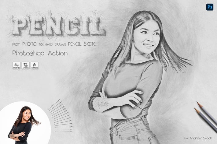 Pencil Sketch - Photoshop Action