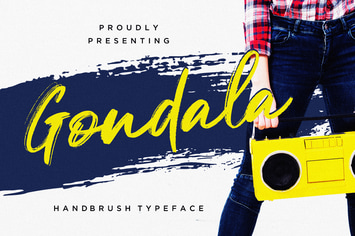Gondala Handbrush Advertisement Font
