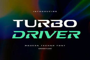Turbo Driver - Sporty Tech Font