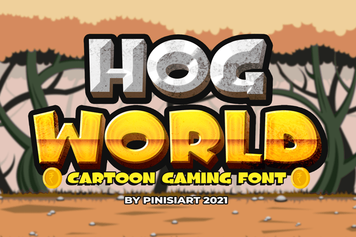 HOG WORLD - Cartoon Gaming Font