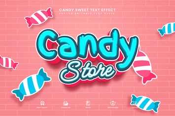Candy Sweet Editable Text Effect