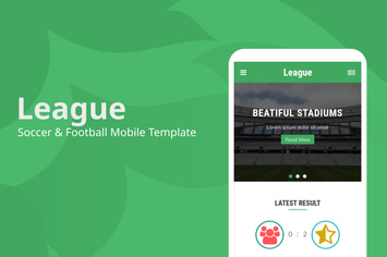 League - Soccer & Football Mobile Template