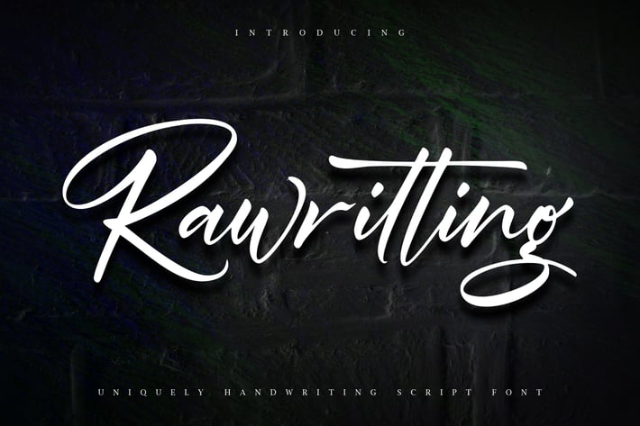 Rawriting | Uniquely Handwriting Script Font