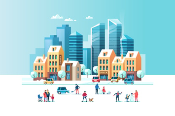 Urban Winter Landscape