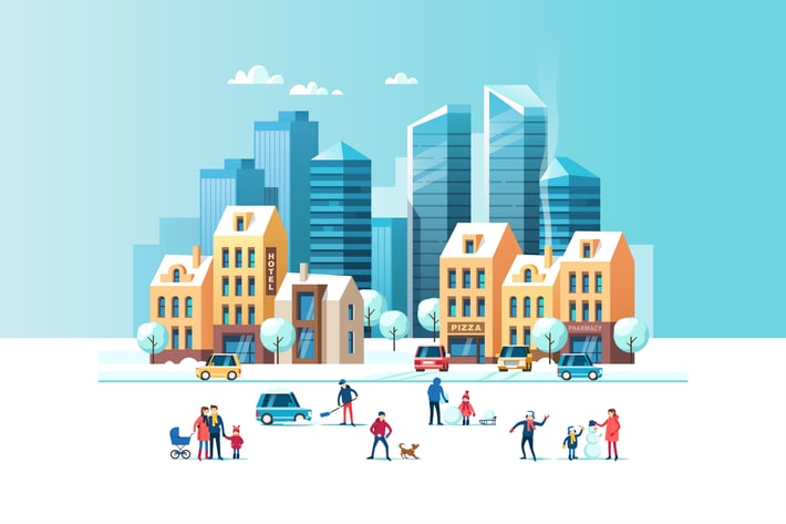 Urban Winter Landscape