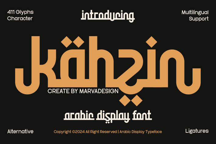 Kahzin - Modern Arabic Font