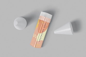 Long Triangular Metallic Packaging Box Mockups