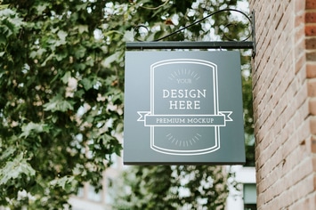 Coffee shop premium quality board mockup