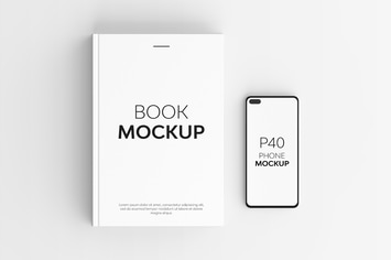 Book & P40 Phone Mockup