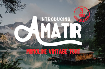 Amatir - Monoline Vintage Font