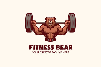 Fitness Healthy Sport Mascot Character Logo