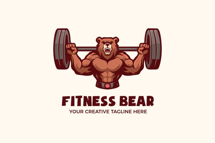 Fitness Healthy Sport Mascot Character Logo