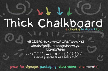 Thick Chalkboard Font (Handwriting Chalk Font)