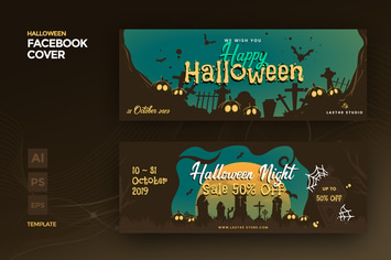 Halloween Facebook Cover & Banner Template