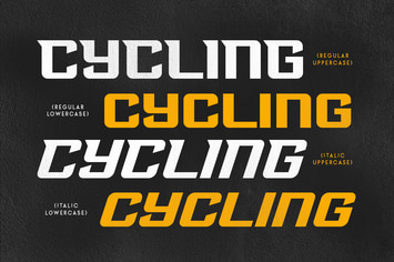 Cycling - Modern racing font