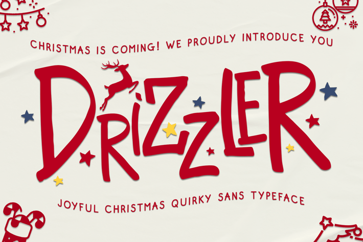 Drizzler - Quirky Christmas Decorative Sans