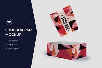 Shoe Box Mockup Template