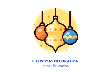 Christmas decoration illustration