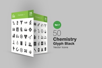 50 Chemistry Glyph Icons