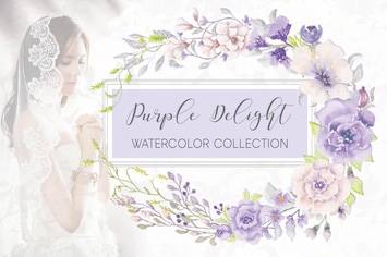 'Purple Delight' Watercolor Collection