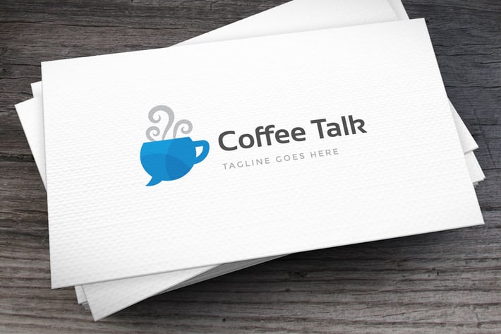 Coffee Talk Logo Template