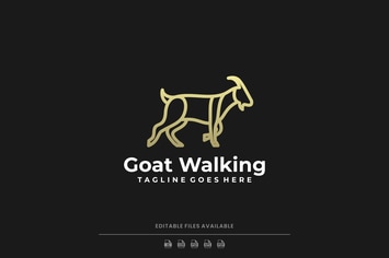 Goat Line Art Logo