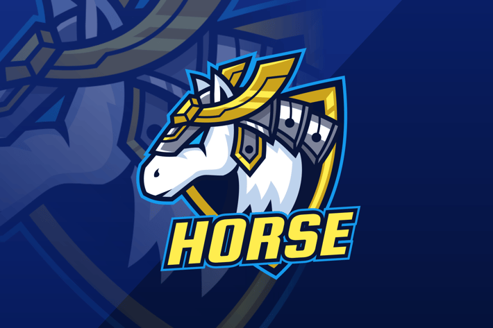 Horse Wear Japanese Warrior Helmet Logo Design