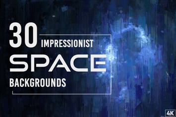 30 Impressionist Space Backgrounds - Vol. 1