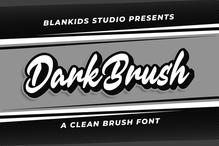 Dark brush a Clean Brush Font