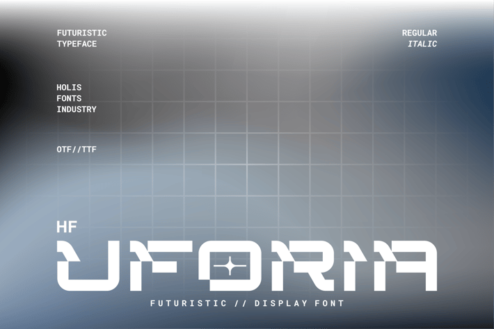 HF Uforia Futuristic Font