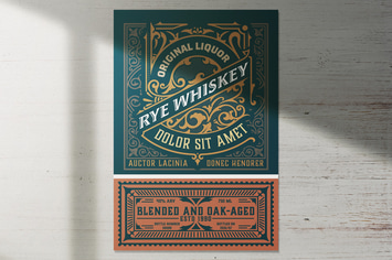 Vintage Liquor Label Packaging Layout 