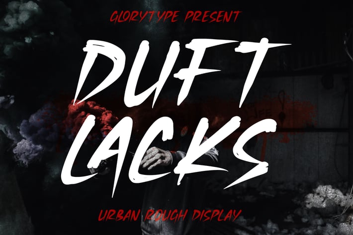 Duft Lacks Urban Rough Display Font