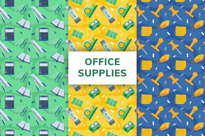 Office Supply Seamless Pattern