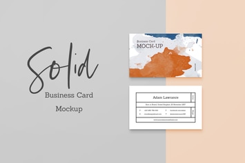 Solid Business Card Mock Up