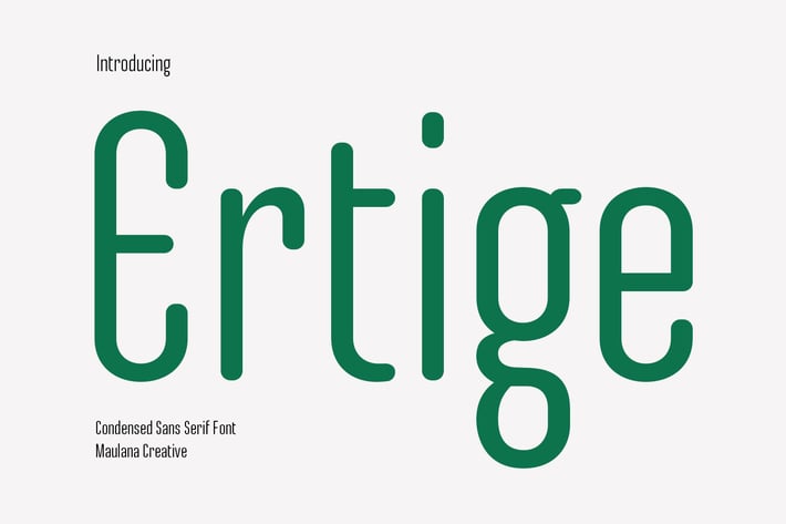 Ertige Condensed Sans Serif Font
