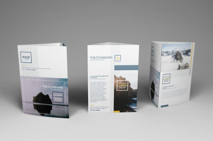 A5x3 Trifold Brochure Mockups