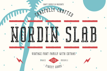 Nordin Slab Vintage Font Family
